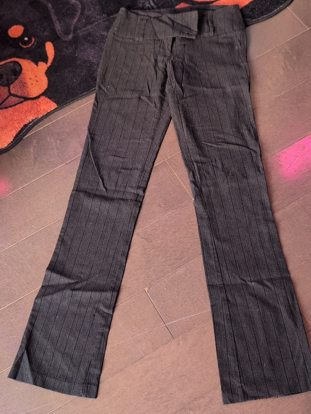 Women's Black & Grey Pinstripe Skinny Pants